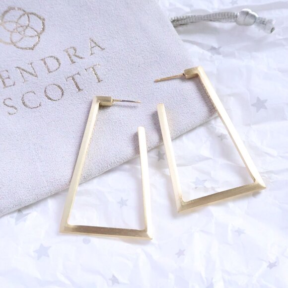 Kendra Scott Gold Hoop Earrings 🌼 - Picture 2 of 2